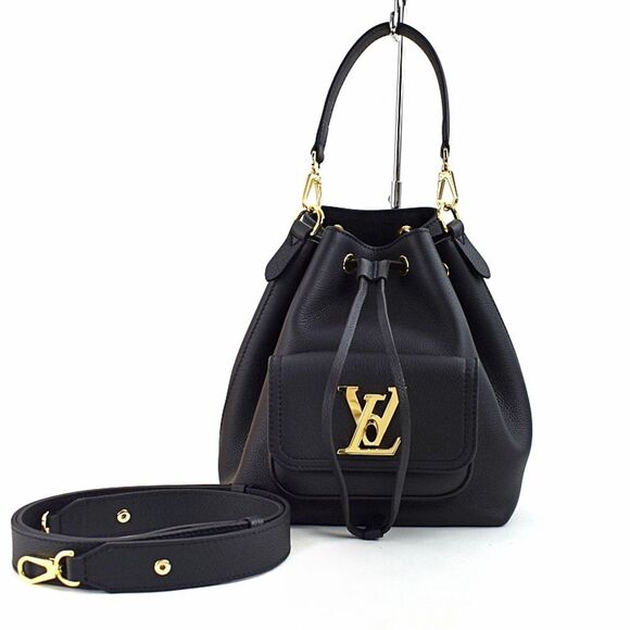 Louis Vuitton LockMe Bucket NV Shoulder Shoulder Bag Noir Black - Picture 1 of 10